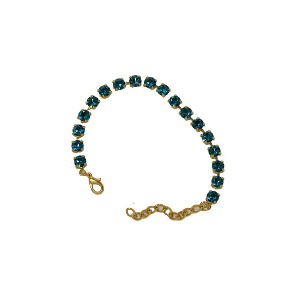 Armband Stein an Stein 6mm ss29, vergoldet