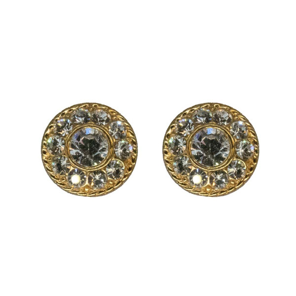 Ohrstecker rund und flach, vergoldet