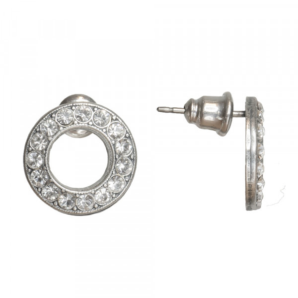 Ohrstecker "Joana", mit pp13, Stecker: Titan, antik versilbert