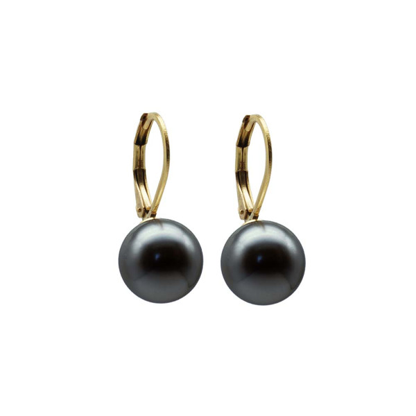 Ohrhänger Perle 10mm, vergoldet